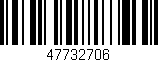 Código de barras (EAN, GTIN, SKU, ISBN): '47732706'