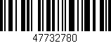Código de barras (EAN, GTIN, SKU, ISBN): '47732780'