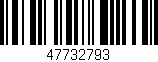 Código de barras (EAN, GTIN, SKU, ISBN): '47732793'