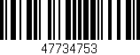 Código de barras (EAN, GTIN, SKU, ISBN): '47734753'