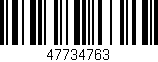 Código de barras (EAN, GTIN, SKU, ISBN): '47734763'