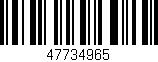 Código de barras (EAN, GTIN, SKU, ISBN): '47734965'