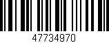 Código de barras (EAN, GTIN, SKU, ISBN): '47734970'
