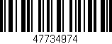 Código de barras (EAN, GTIN, SKU, ISBN): '47734974'
