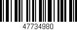 Código de barras (EAN, GTIN, SKU, ISBN): '47734980'