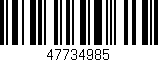 Código de barras (EAN, GTIN, SKU, ISBN): '47734985'