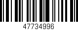 Código de barras (EAN, GTIN, SKU, ISBN): '47734996'