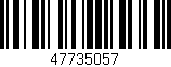 Código de barras (EAN, GTIN, SKU, ISBN): '47735057'