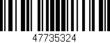 Código de barras (EAN, GTIN, SKU, ISBN): '47735324'