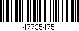 Código de barras (EAN, GTIN, SKU, ISBN): '47735475'