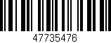 Código de barras (EAN, GTIN, SKU, ISBN): '47735476'