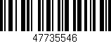 Código de barras (EAN, GTIN, SKU, ISBN): '47735546'