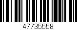 Código de barras (EAN, GTIN, SKU, ISBN): '47735558'