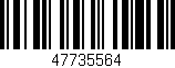 Código de barras (EAN, GTIN, SKU, ISBN): '47735564'