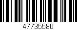 Código de barras (EAN, GTIN, SKU, ISBN): '47735580'