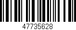 Código de barras (EAN, GTIN, SKU, ISBN): '47735628'