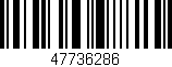 Código de barras (EAN, GTIN, SKU, ISBN): '47736286'