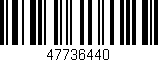 Código de barras (EAN, GTIN, SKU, ISBN): '47736440'