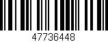 Código de barras (EAN, GTIN, SKU, ISBN): '47736448'