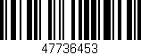 Código de barras (EAN, GTIN, SKU, ISBN): '47736453'