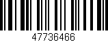Código de barras (EAN, GTIN, SKU, ISBN): '47736466'