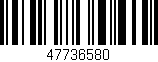 Código de barras (EAN, GTIN, SKU, ISBN): '47736580'