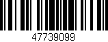 Código de barras (EAN, GTIN, SKU, ISBN): '47739099'