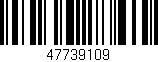 Código de barras (EAN, GTIN, SKU, ISBN): '47739109'