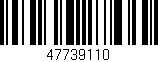 Código de barras (EAN, GTIN, SKU, ISBN): '47739110'