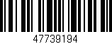 Código de barras (EAN, GTIN, SKU, ISBN): '47739194'