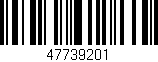Código de barras (EAN, GTIN, SKU, ISBN): '47739201'