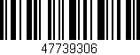 Código de barras (EAN, GTIN, SKU, ISBN): '47739306'