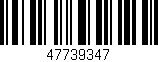 Código de barras (EAN, GTIN, SKU, ISBN): '47739347'