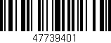 Código de barras (EAN, GTIN, SKU, ISBN): '47739401'