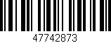 Código de barras (EAN, GTIN, SKU, ISBN): '47742873'