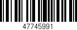 Código de barras (EAN, GTIN, SKU, ISBN): '47745991'