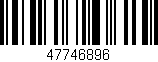 Código de barras (EAN, GTIN, SKU, ISBN): '47746896'