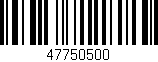Código de barras (EAN, GTIN, SKU, ISBN): '47750500'
