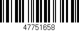 Código de barras (EAN, GTIN, SKU, ISBN): '47751658'