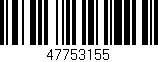 Código de barras (EAN, GTIN, SKU, ISBN): '47753155'