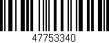 Código de barras (EAN, GTIN, SKU, ISBN): '47753340'