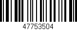 Código de barras (EAN, GTIN, SKU, ISBN): '47753504'
