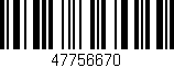 Código de barras (EAN, GTIN, SKU, ISBN): '47756670'