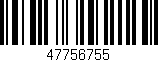 Código de barras (EAN, GTIN, SKU, ISBN): '47756755'
