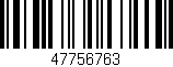 Código de barras (EAN, GTIN, SKU, ISBN): '47756763'
