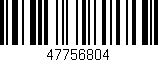 Código de barras (EAN, GTIN, SKU, ISBN): '47756804'