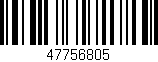 Código de barras (EAN, GTIN, SKU, ISBN): '47756805'