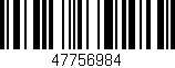 Código de barras (EAN, GTIN, SKU, ISBN): '47756984'