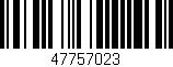 Código de barras (EAN, GTIN, SKU, ISBN): '47757023'