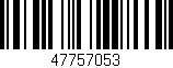 Código de barras (EAN, GTIN, SKU, ISBN): '47757053'